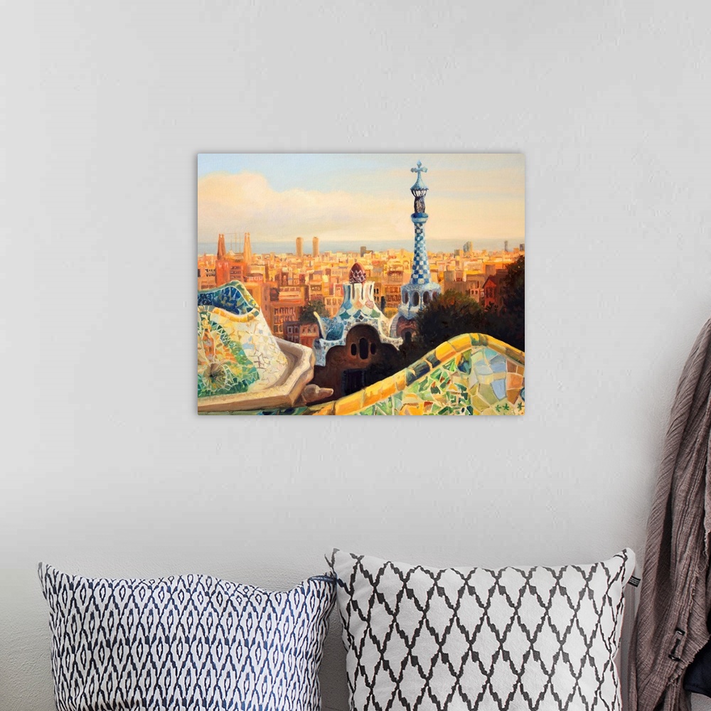 A bohemian room featuring Barcelona, Park Guell