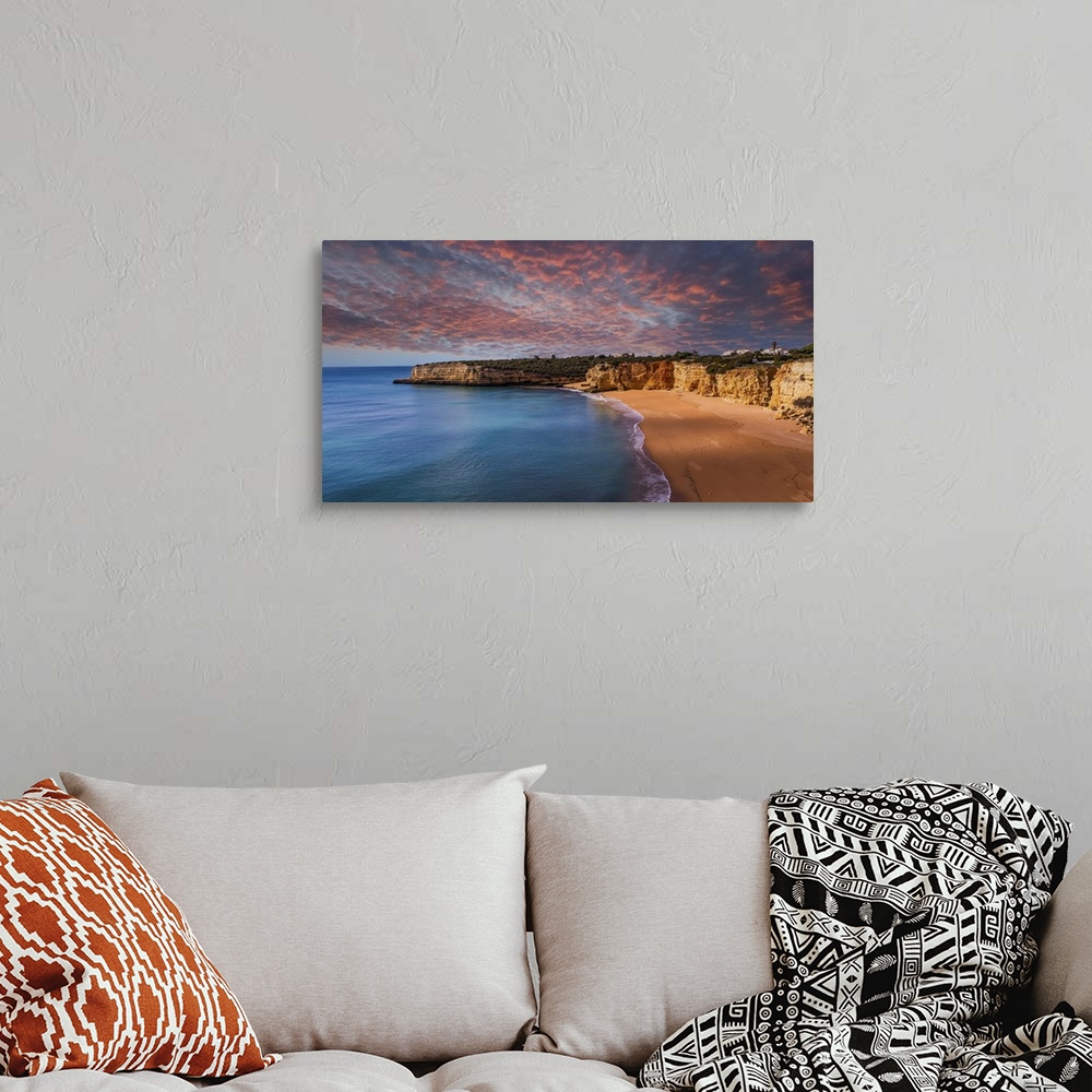 A bohemian room featuring Beach And Cliffs Of Senhora Da Rocha, Lagoa, Algarve, Portugal