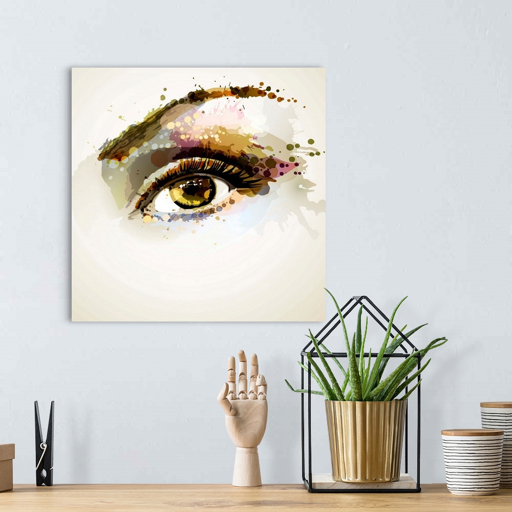 A bohemian room featuring Beautiful eye forming by blots