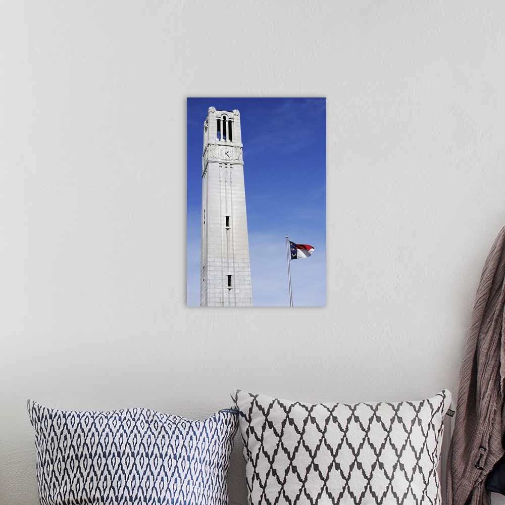 A bohemian room featuring Bell Tower And North Carolina State Flag