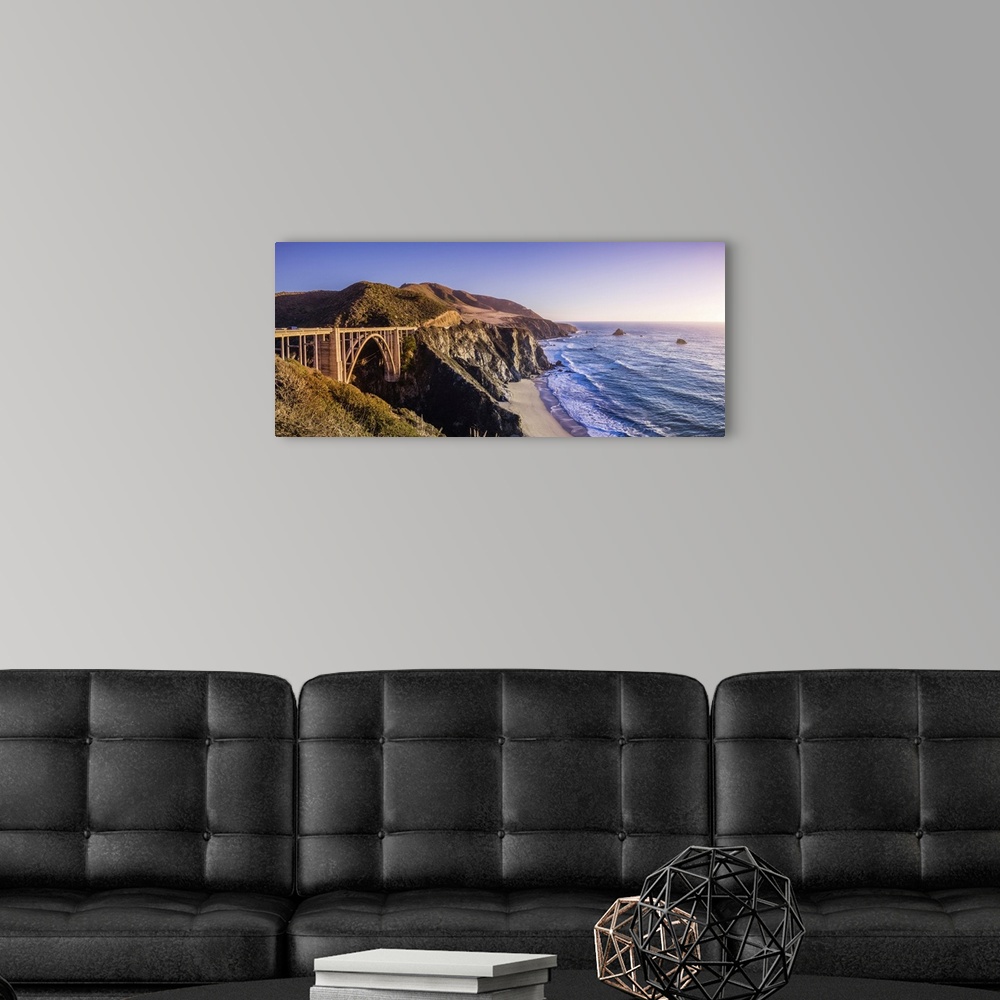 A modern room featuring Panoramic View Of Bixby Creek Bridge And The Pacific Ocean Coastline, Big Sur, California