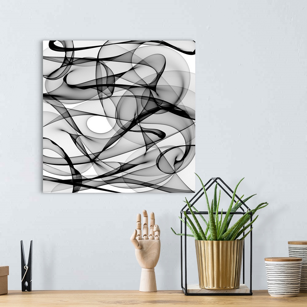 A bohemian room featuring Abstract Black And White Background