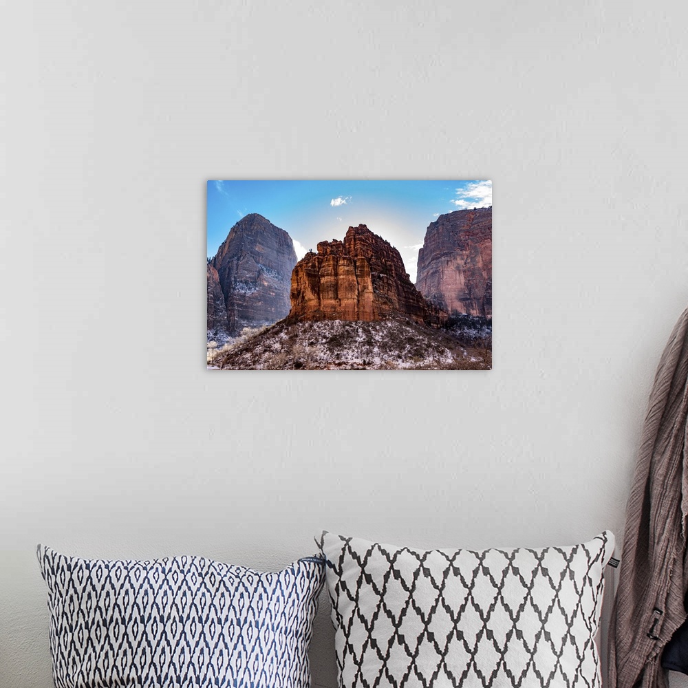 A bohemian room featuring Butte At Zion National Park