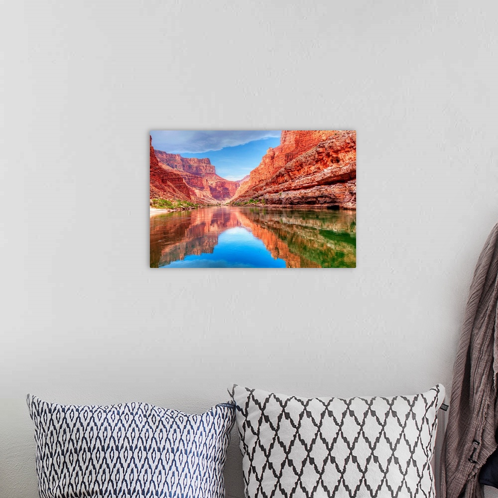 A bohemian room featuring Reflection of Grand Canyon in Colorado River.
