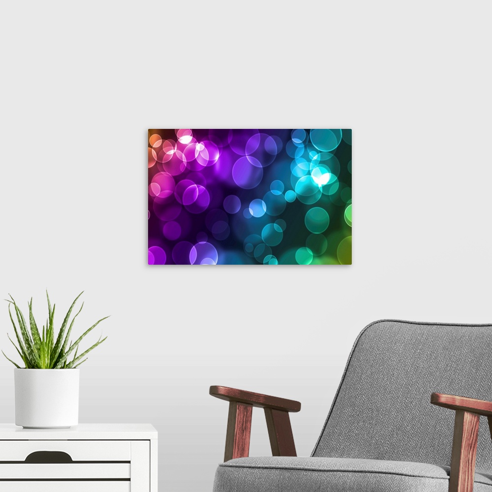 A modern room featuring Colorful Bokeh Spectrum