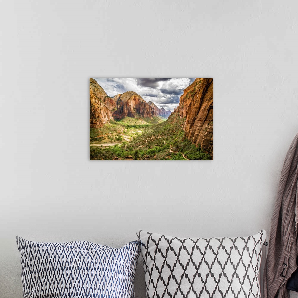 A bohemian room featuring Colorful Landscape From Zion National Park, Utah