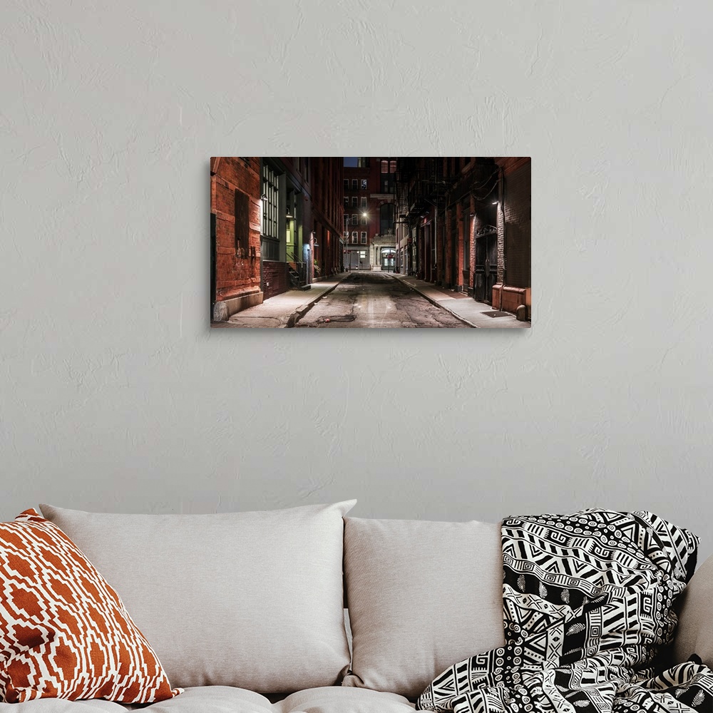 A bohemian room featuring Dark Street In New York At Night