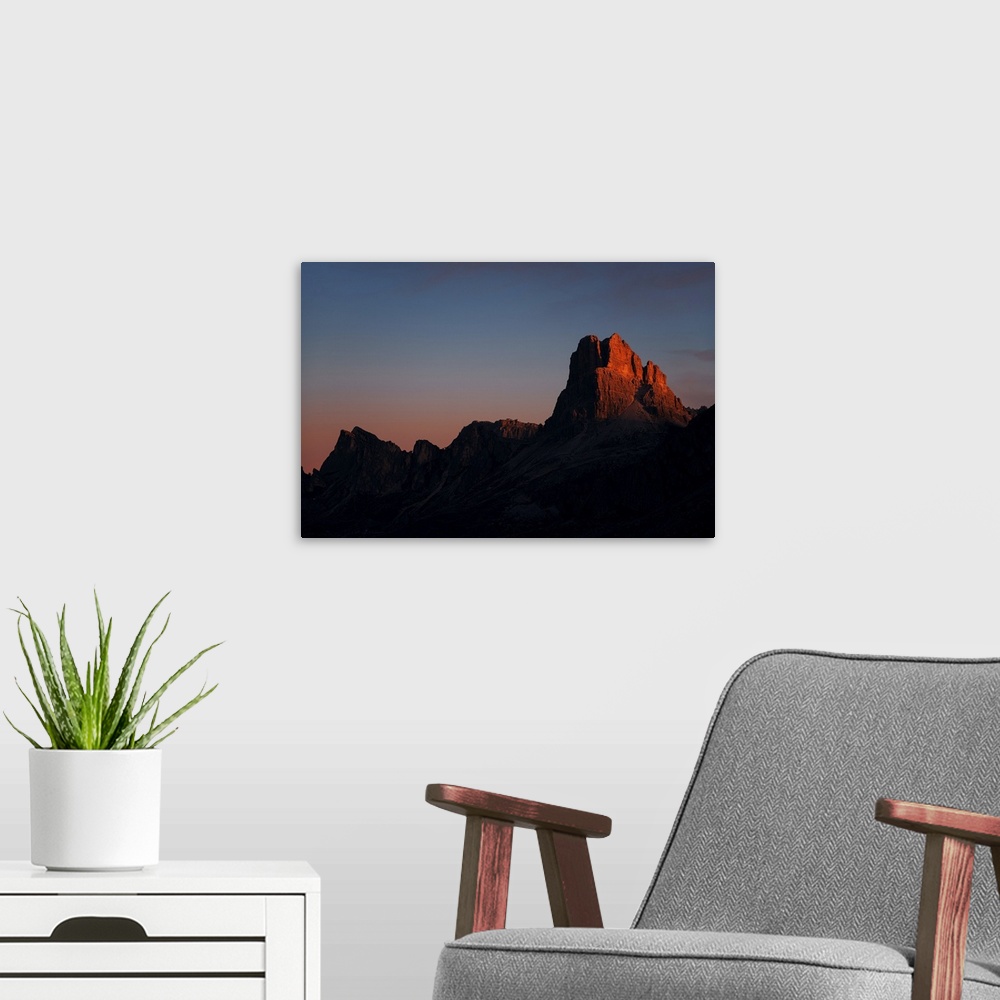 A modern room featuring Dolomites At Sunrise In North Italy