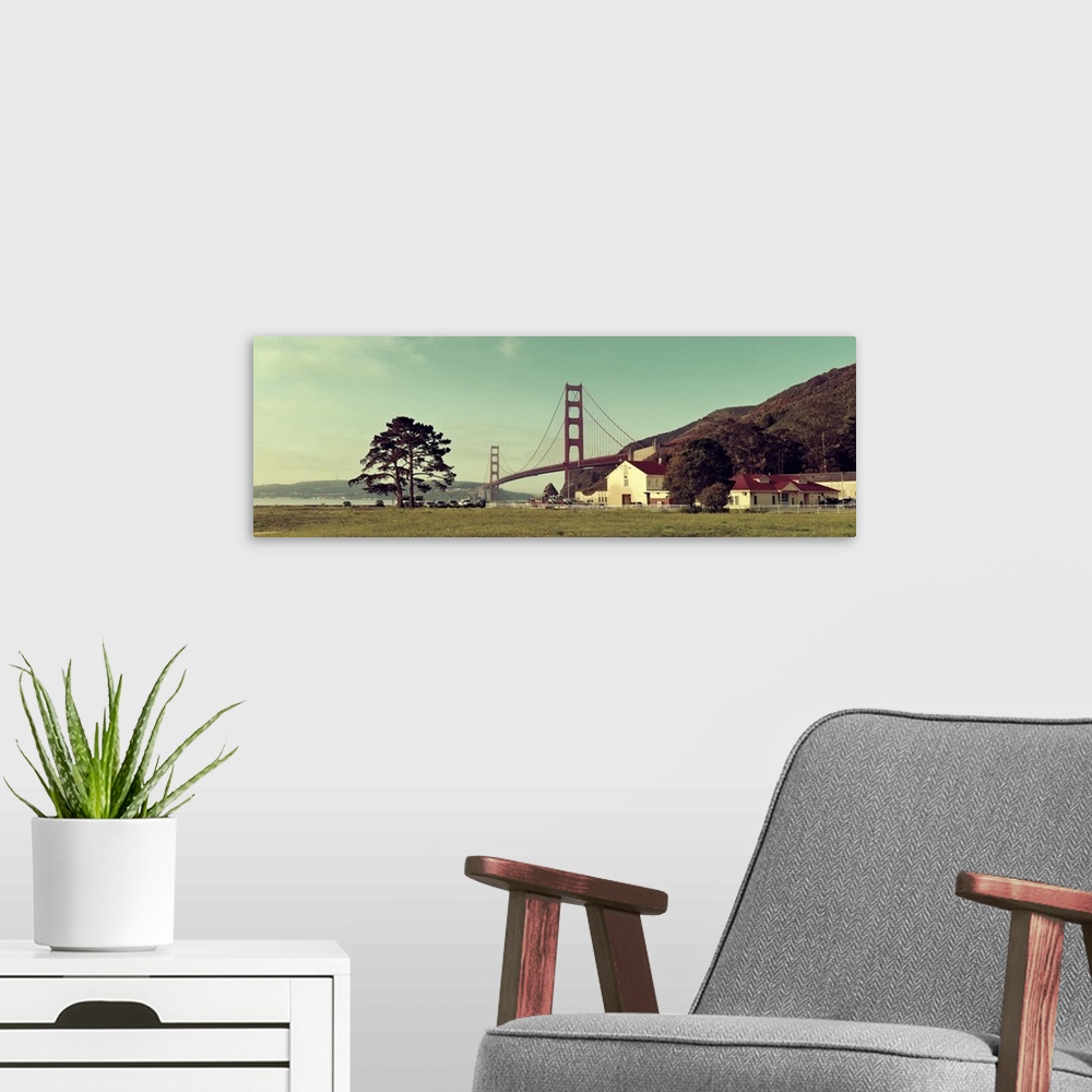 A modern room featuring Golden Gate Bridge Panorama, San Francisco