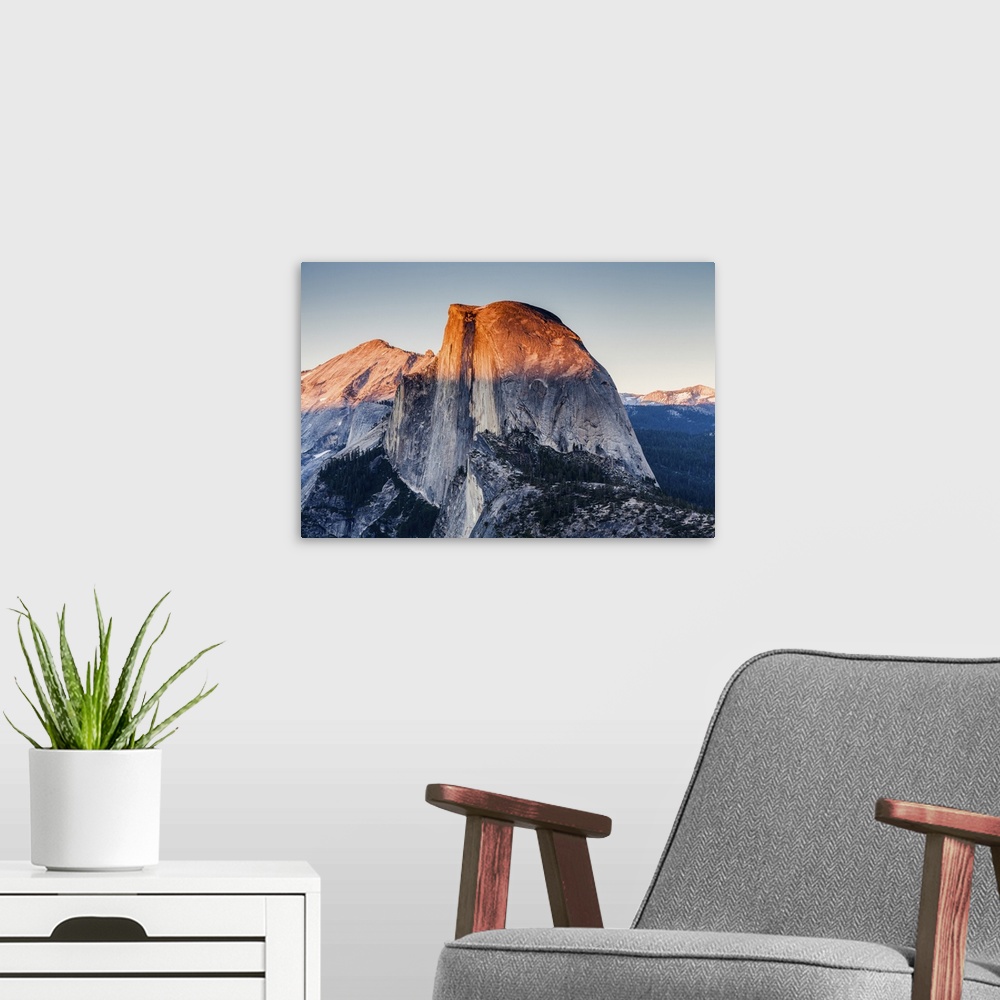 A modern room featuring Half Dome, Yosemite National Park