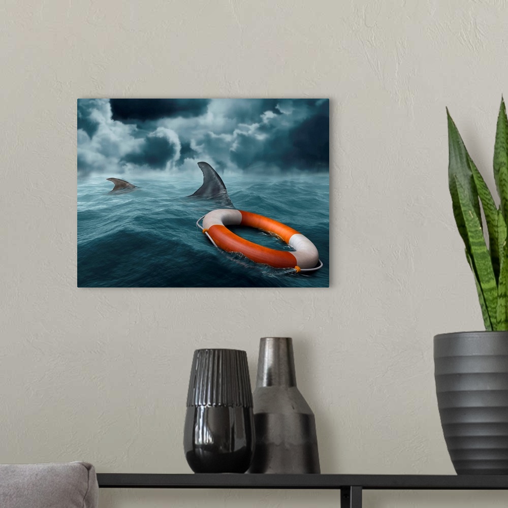 A modern room featuring Lost At Sea