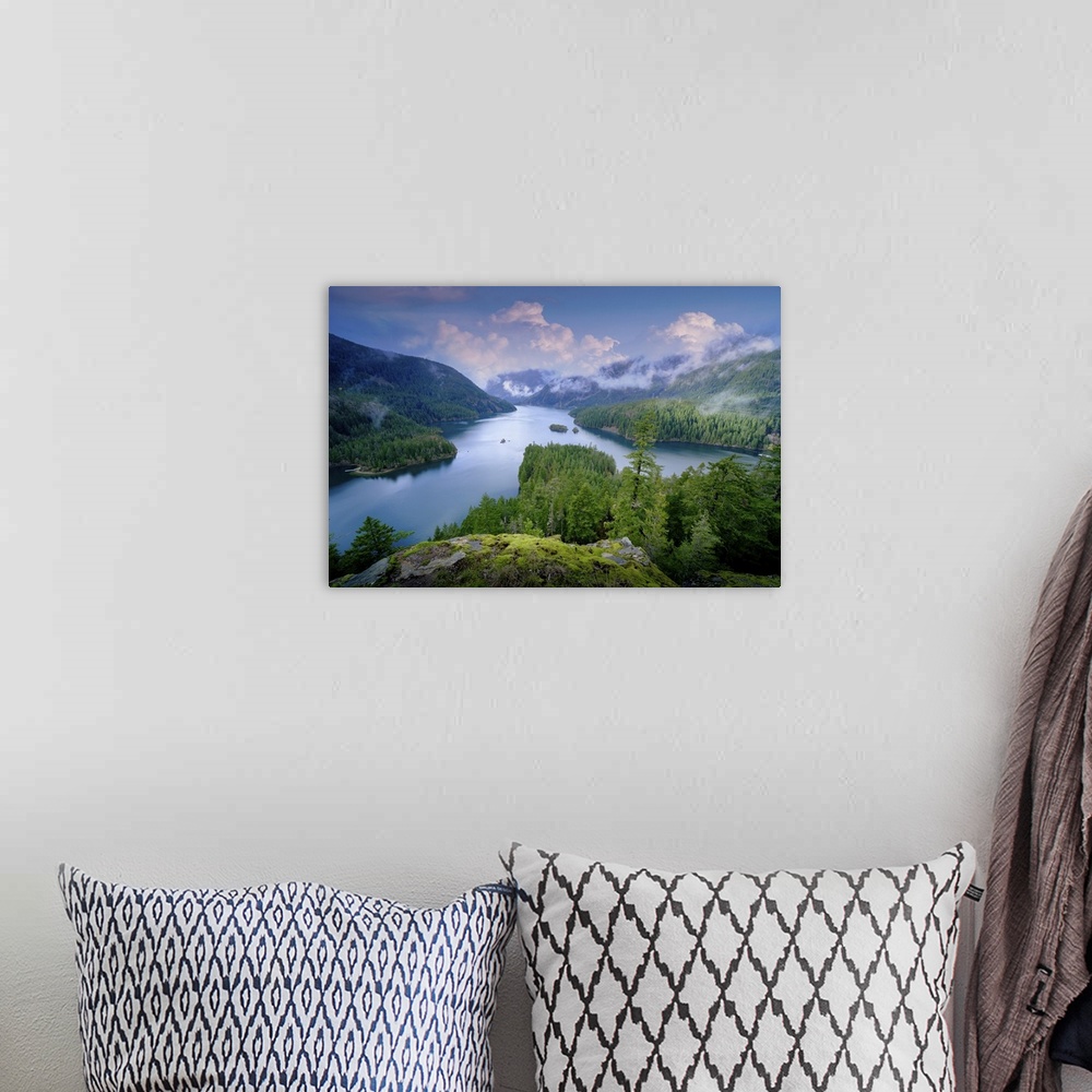 A bohemian room featuring Mountain Landscape, Lake, And Mountain, Seattle, Washington State