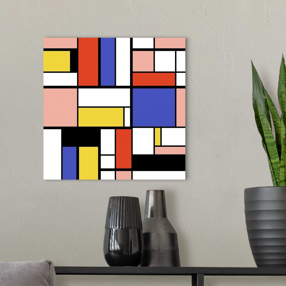 A modern room featuring New Mondrian