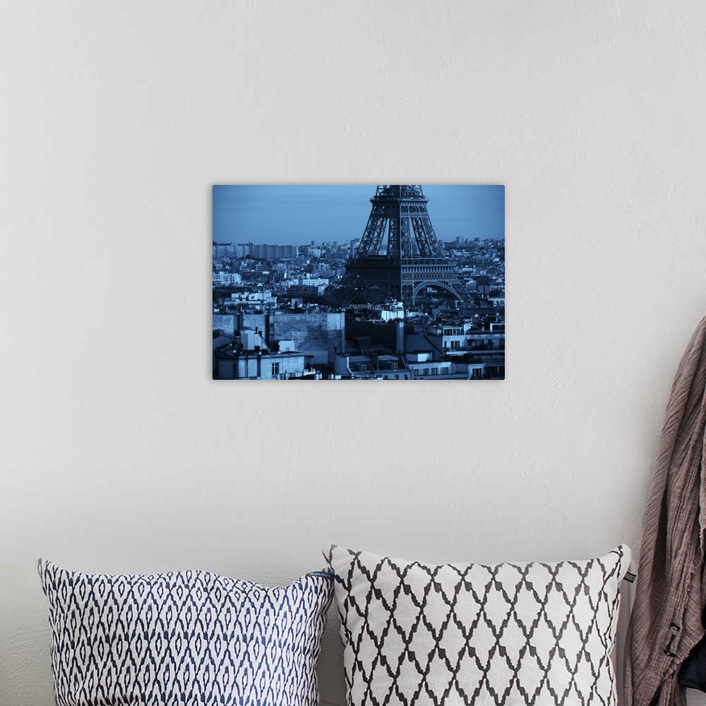 A bohemian room featuring Paris Rooftop View Skyline And Eiffel Tower In France