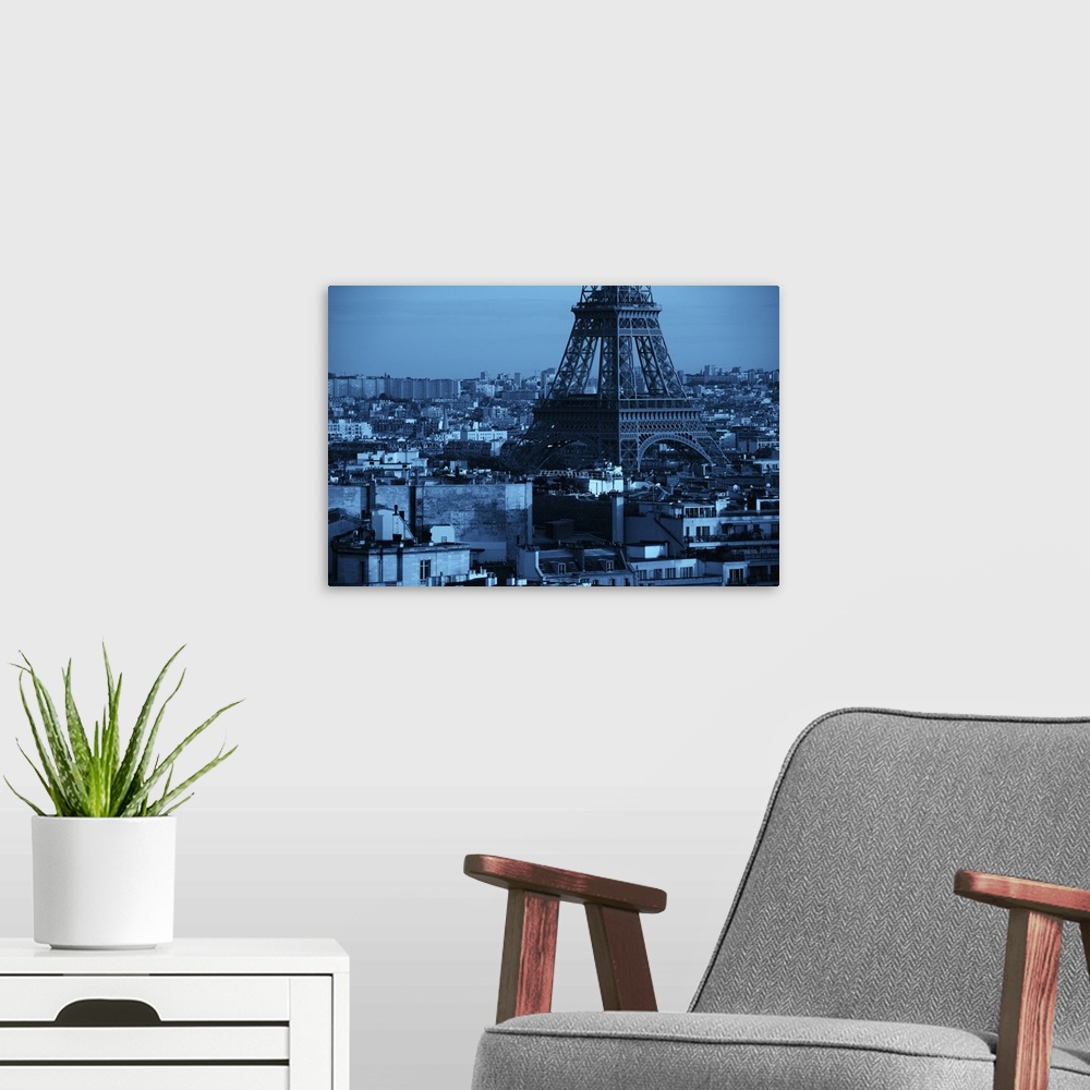 A modern room featuring Paris Rooftop View Skyline And Eiffel Tower In France