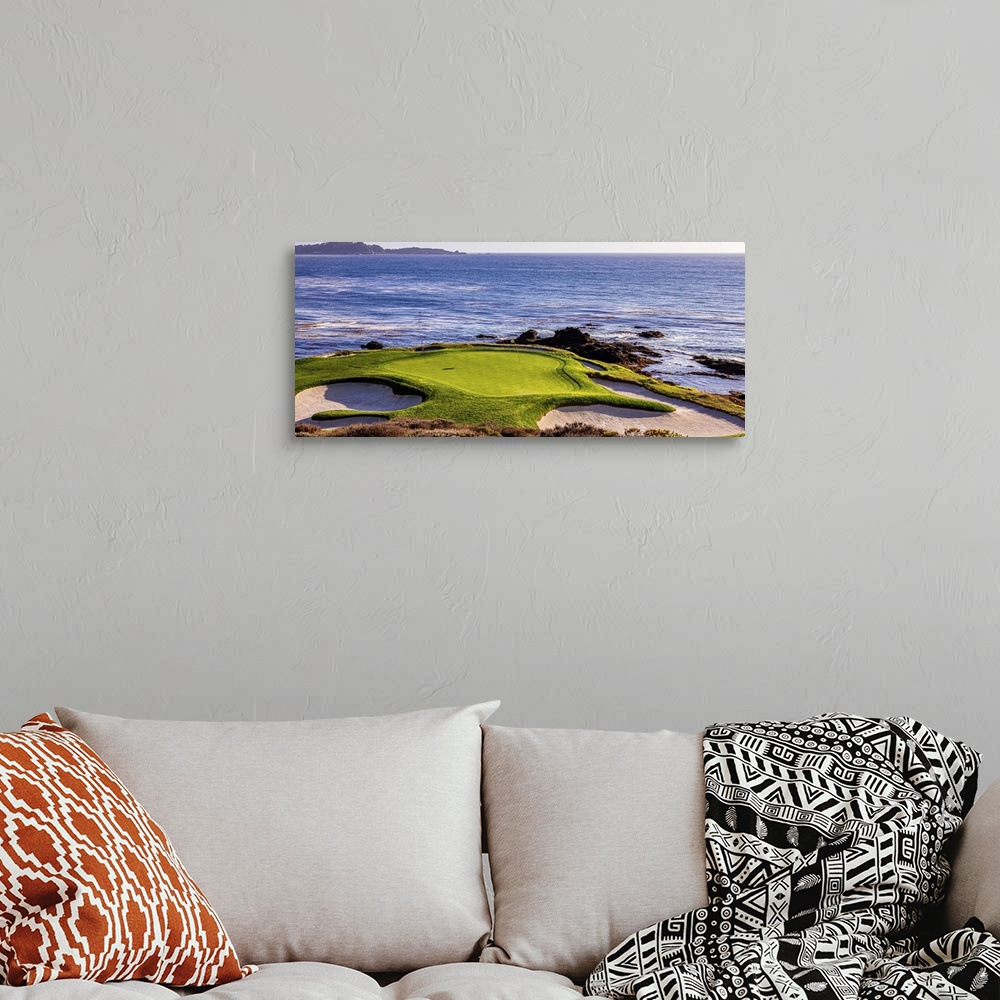 A bohemian room featuring Pebble Beach golf course, Monterey, California.