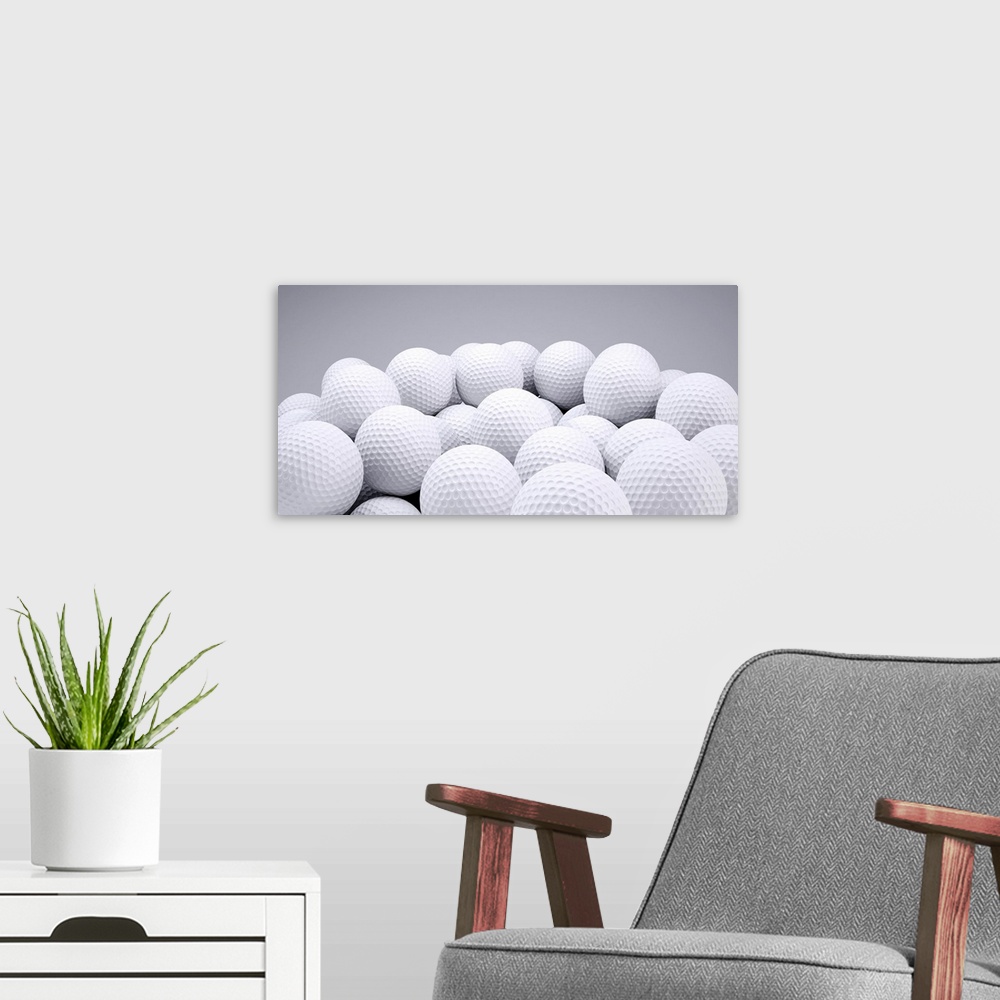 A modern room featuring Background is out of golf balls