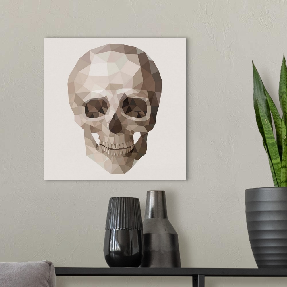 A modern room featuring Polygonal Skull