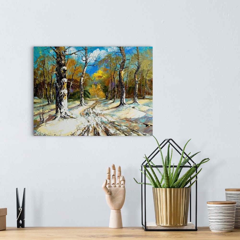 A bohemian room featuring Road To A Winter Wood
