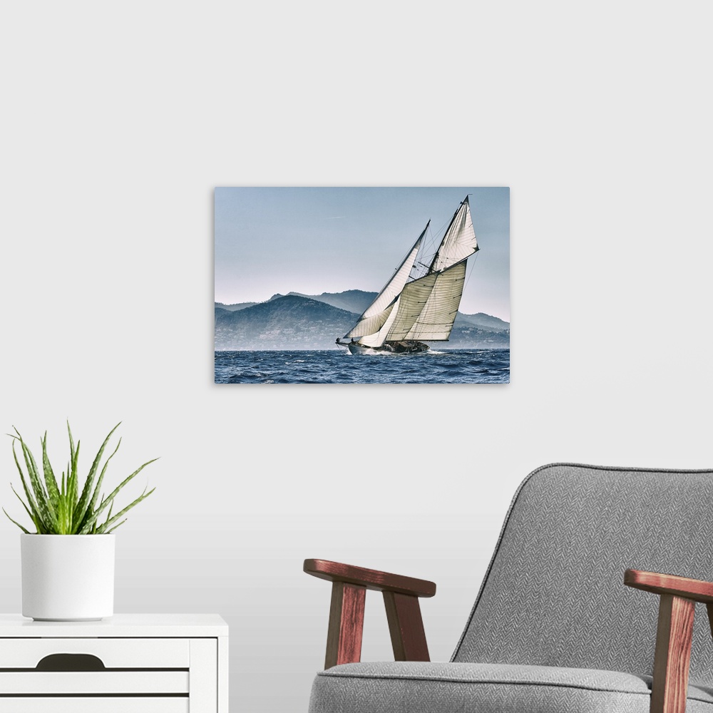 A modern room featuring Sailing Yacht Race
