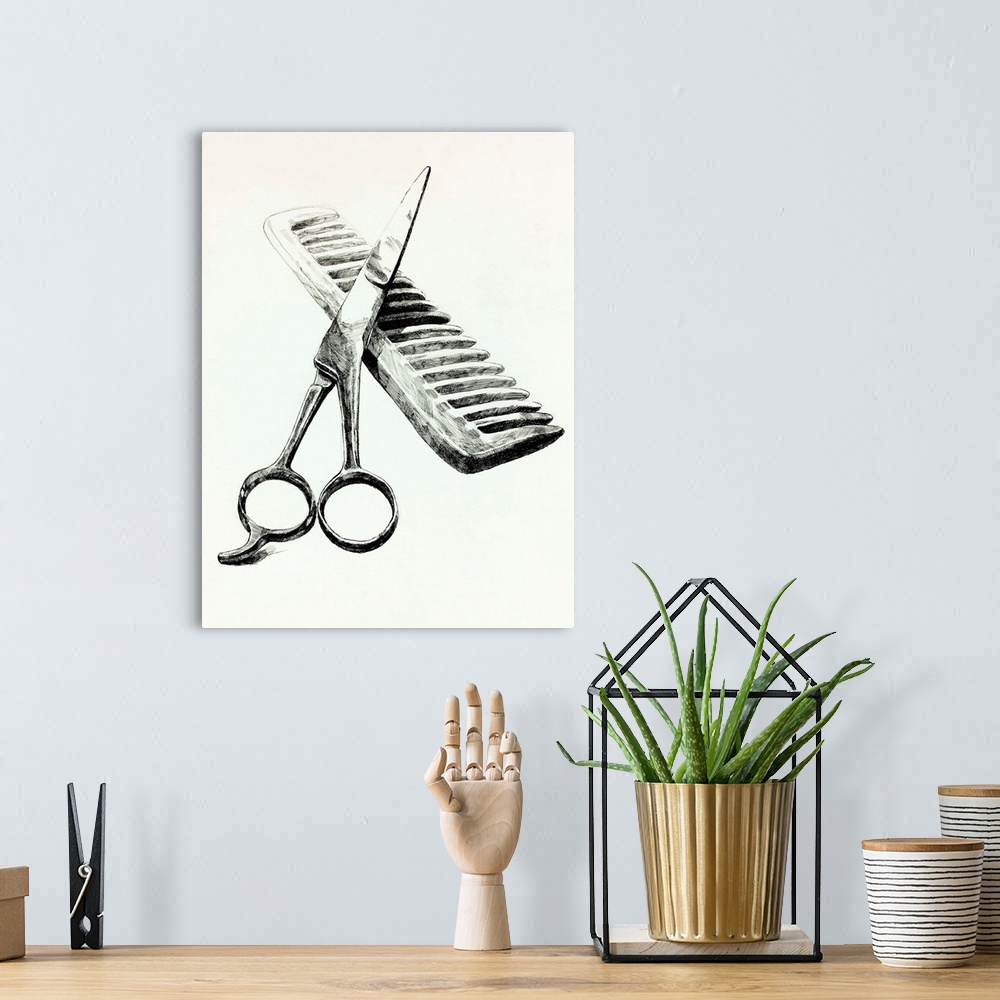 A bohemian room featuring Scissors And Comb