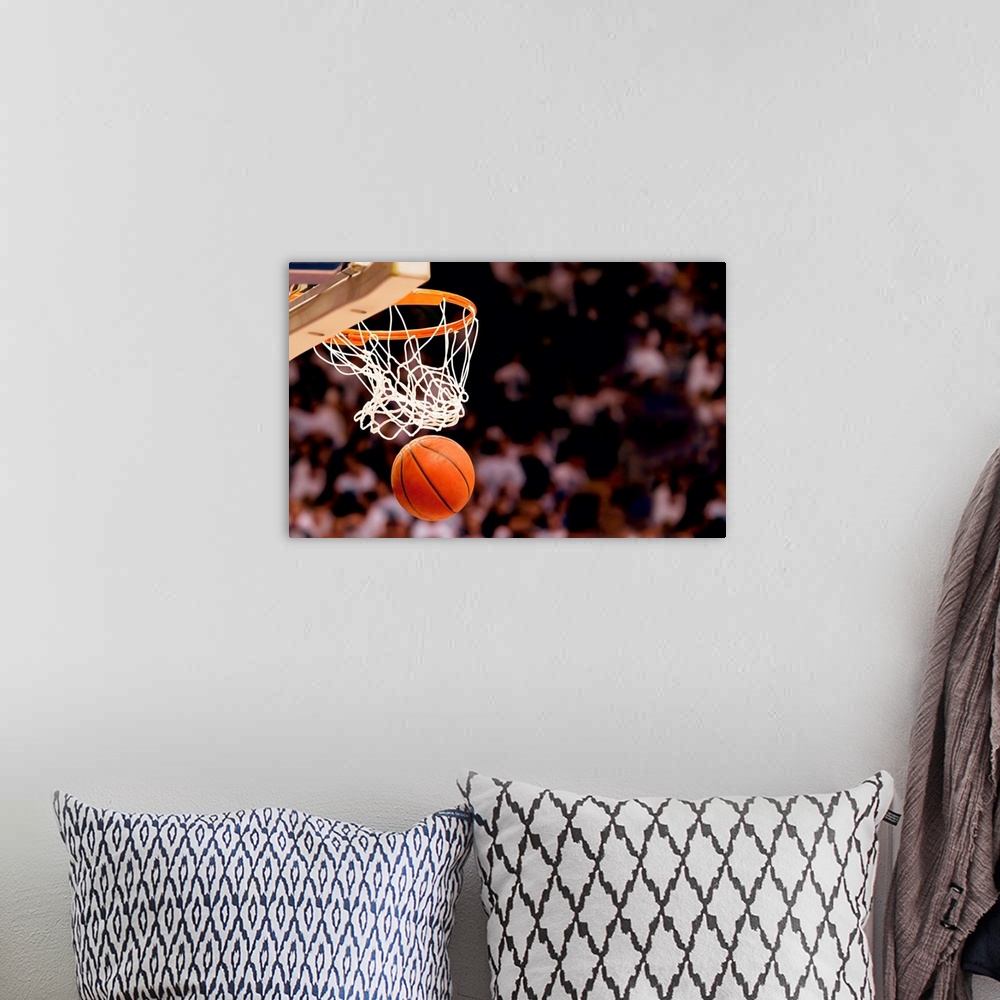 A bohemian room featuring Scoring the winning point at a basketball game.