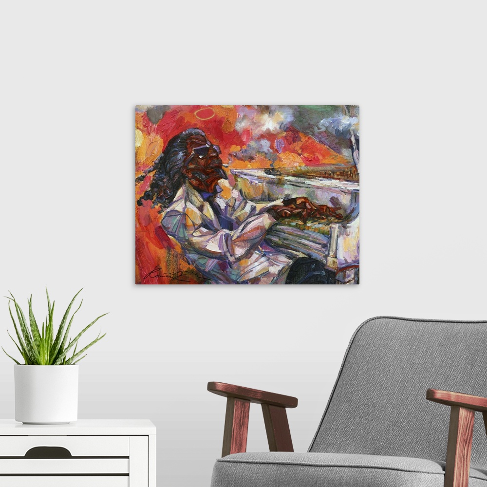 A modern room featuring Sounds Of Jazz I