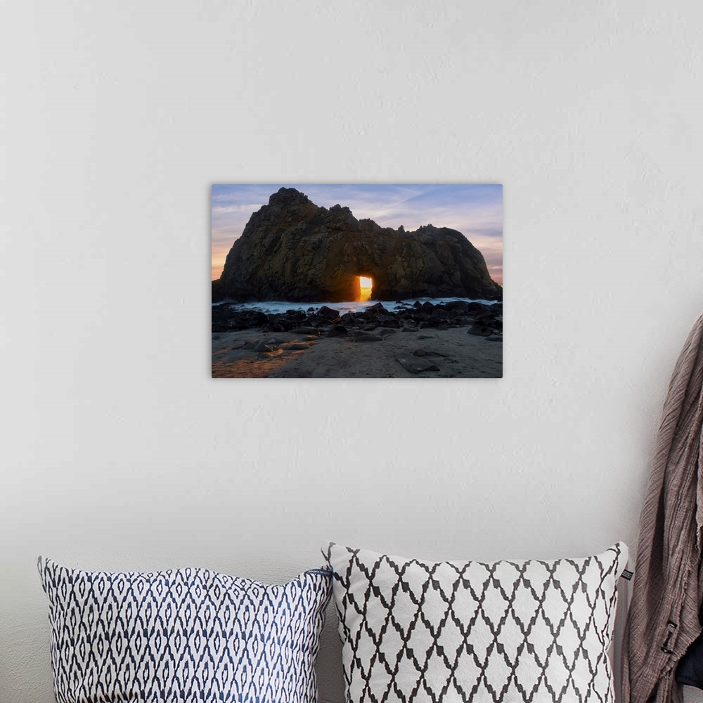 A bohemian room featuring Sunset At Pfiefer State Beach Park