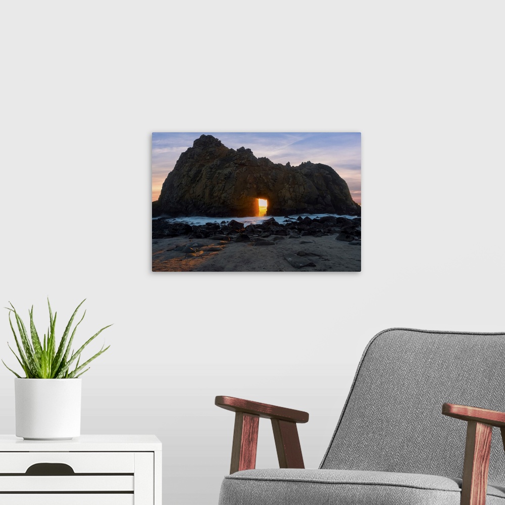A modern room featuring Sunset At Pfiefer State Beach Park