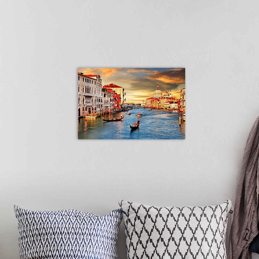 A bohemian room featuring Venetian sunset