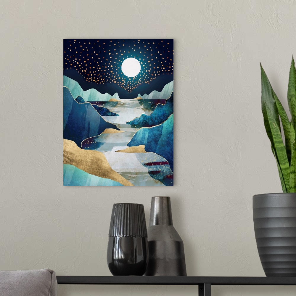 A modern room featuring Moon Glow