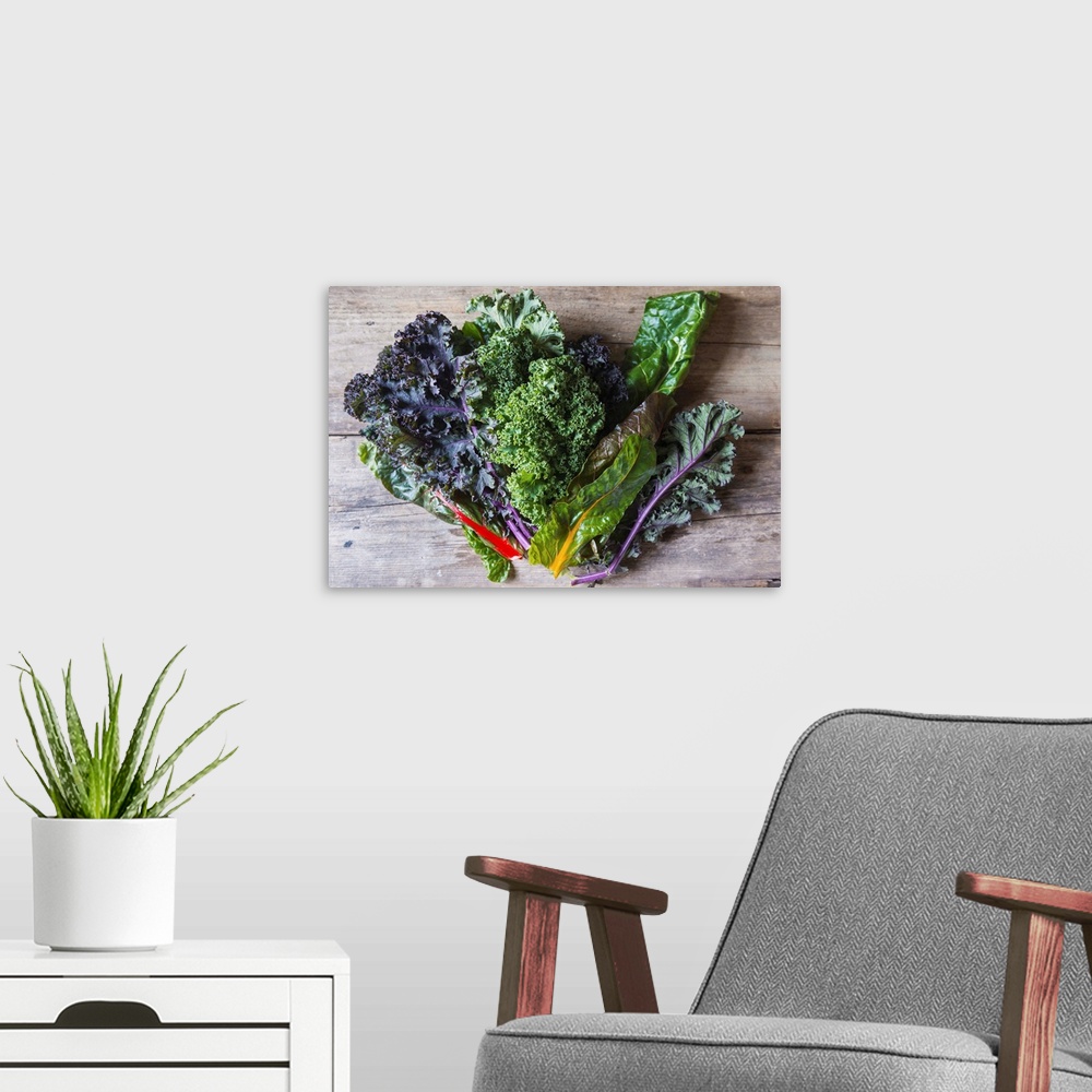 A modern room featuring Kale and greens