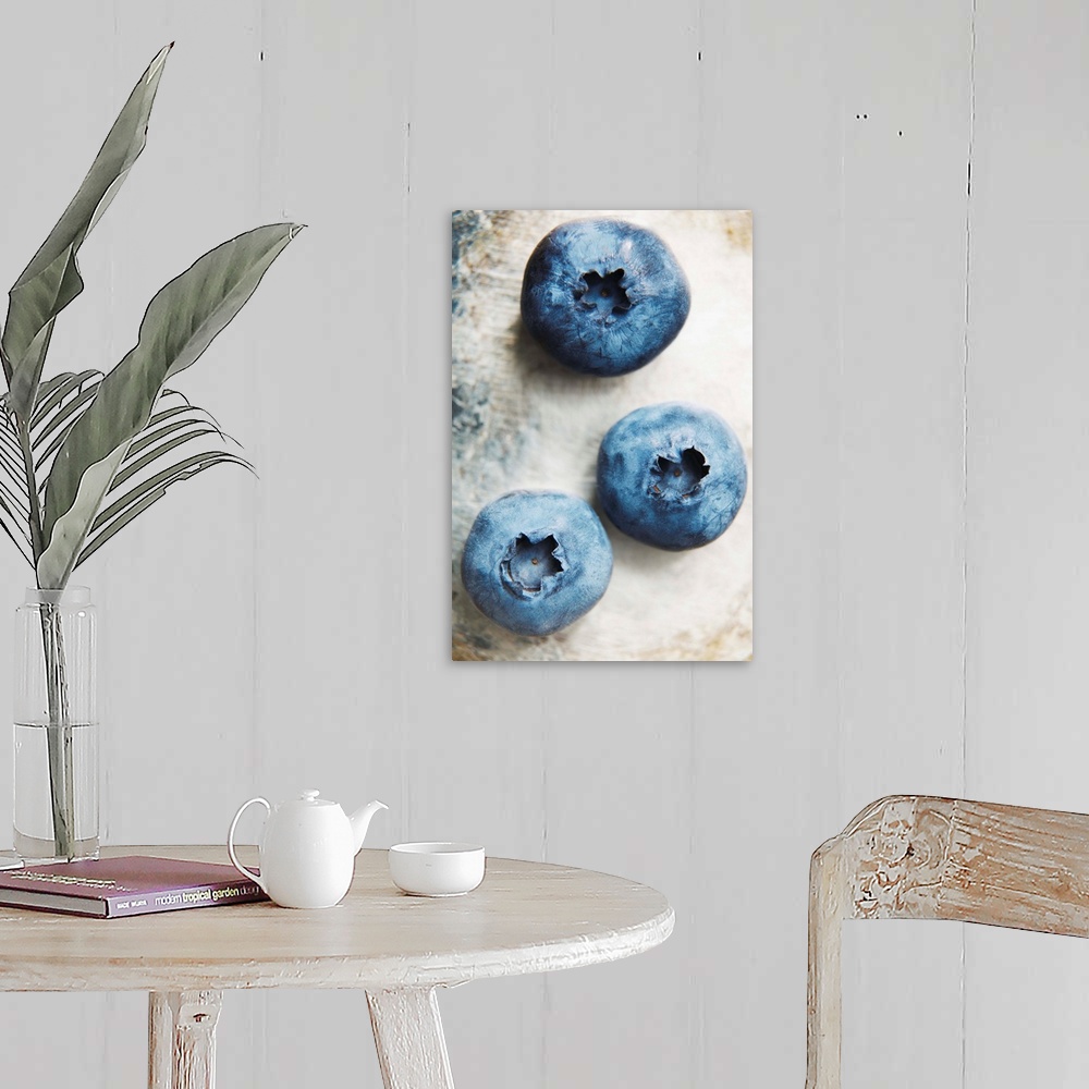 A farmhouse room featuring Three blueberries