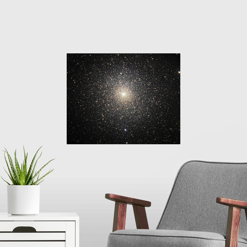 A modern room featuring 47 Tucanae NGC104 Globular Cluster in Tucana