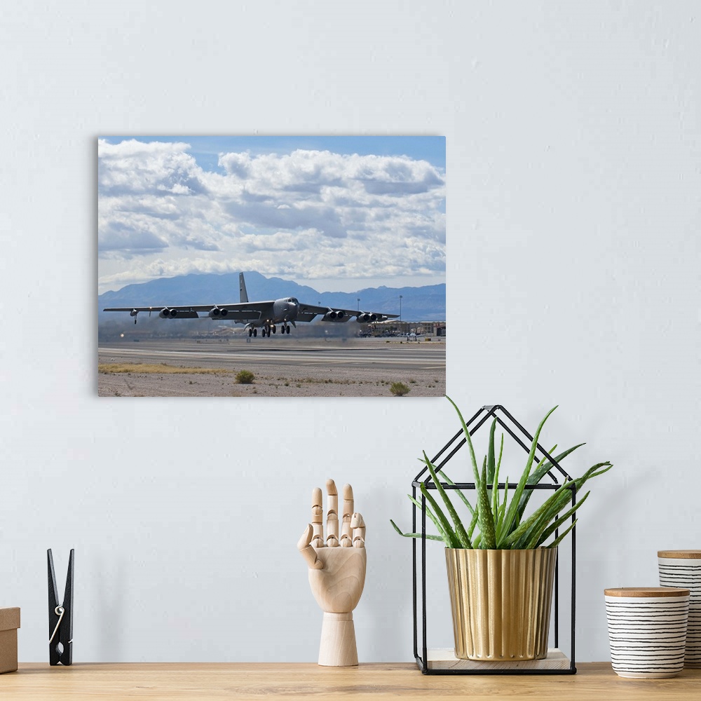 A bohemian room featuring March 4, 2014 - A B-52 Stratofortress takes off during Red Flag 14-2 at Nellis Air Force Base, Ne...
