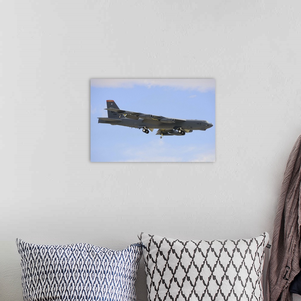A bohemian room featuring November 8, 2012 - A Boeing B-52H Stratofortress prepares for landing at Nellis Air Force Base, N...