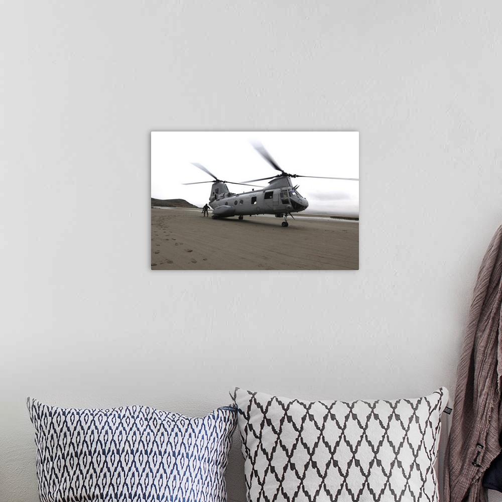 A bohemian room featuring July 7, 2010 - A U.S. Marine Corps CH-46 Sea Knight helicopter transports Marines from Special Pu...