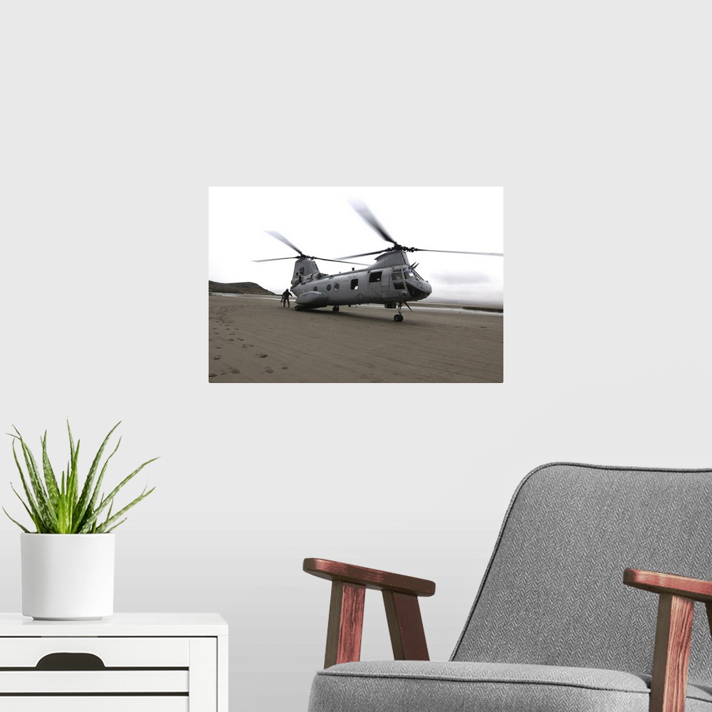 A modern room featuring July 7, 2010 - A U.S. Marine Corps CH-46 Sea Knight helicopter transports Marines from Special Pu...