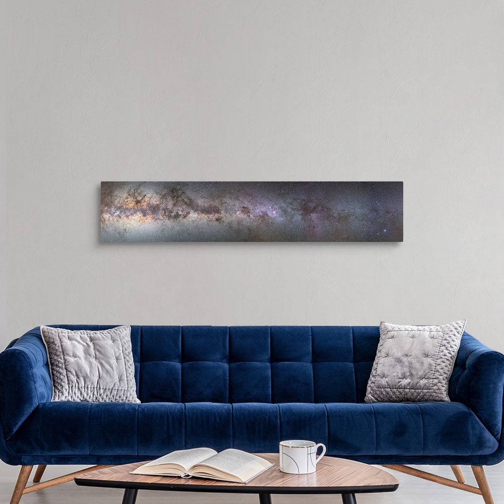 A modern room featuring A complete 360 degree panorama of the Milky Way.