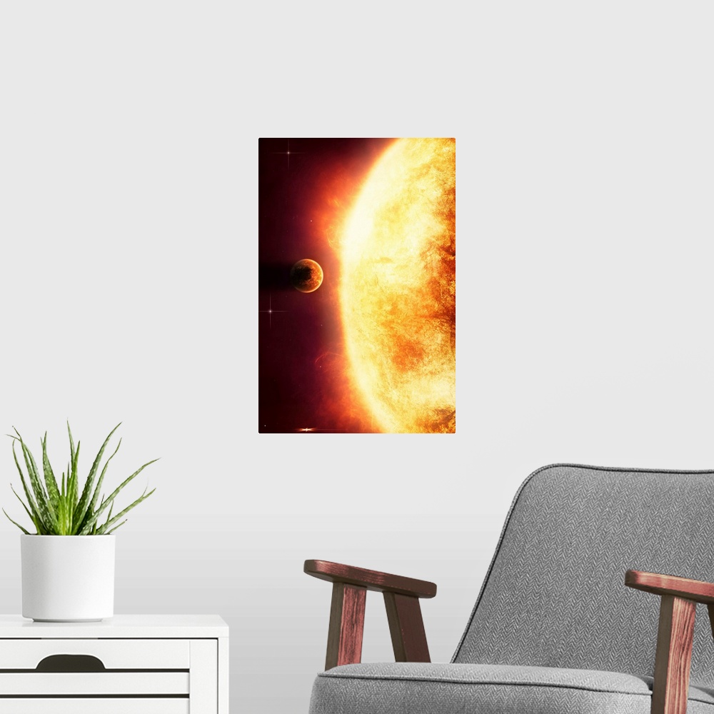 A modern room featuring Growing Sun is about to burn nearby planet alive.