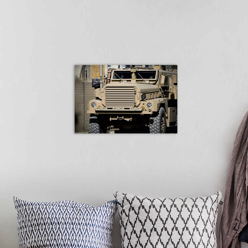 A bohemian room featuring A mineresistant ambushprotected vehicle