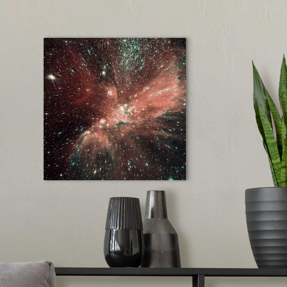 A modern room featuring A population of infant stars in the Milky Way satellite galaxy Small Magellanic Cloud