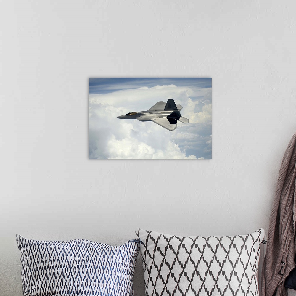 A bohemian room featuring July 10, 2012 - A U.S. Air Force F-22 Raptor aircraft in flight over Maryland.