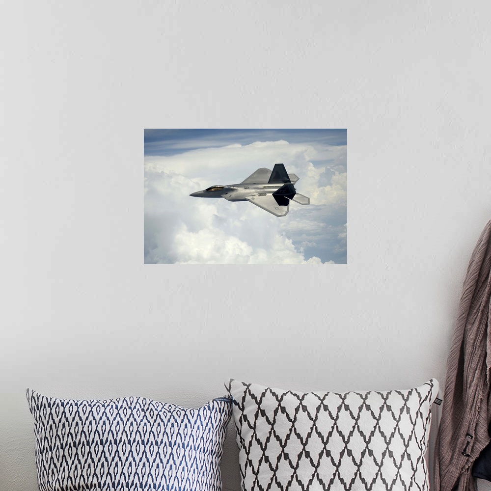 A bohemian room featuring July 10, 2012 - A U.S. Air Force F-22 Raptor aircraft in flight over Maryland.