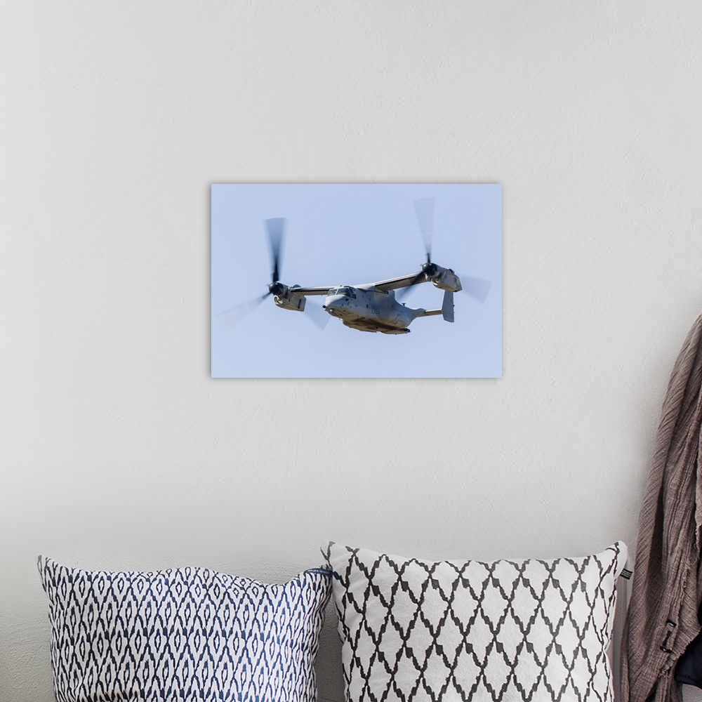 A bohemian room featuring A U.S. Marine Corps V-22 Osprey flies over Santa Rosa, California