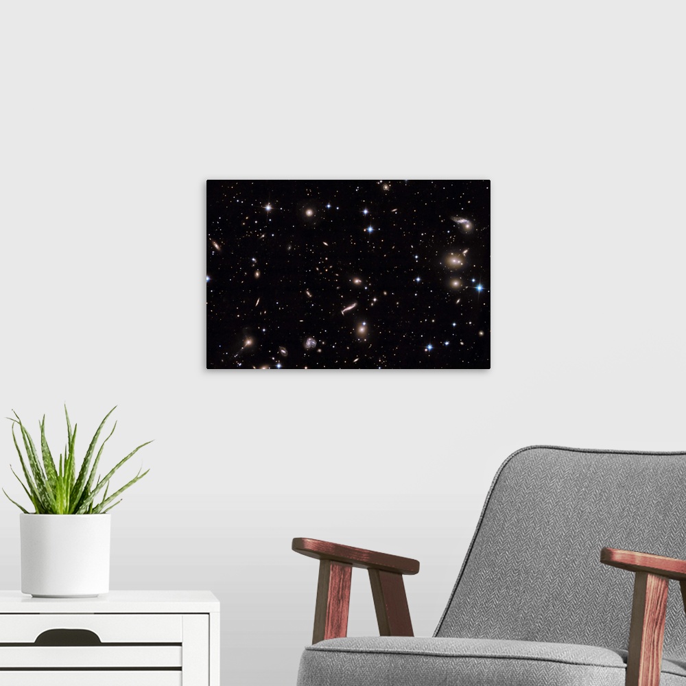 A modern room featuring Abell 2151 Galaxy cluster