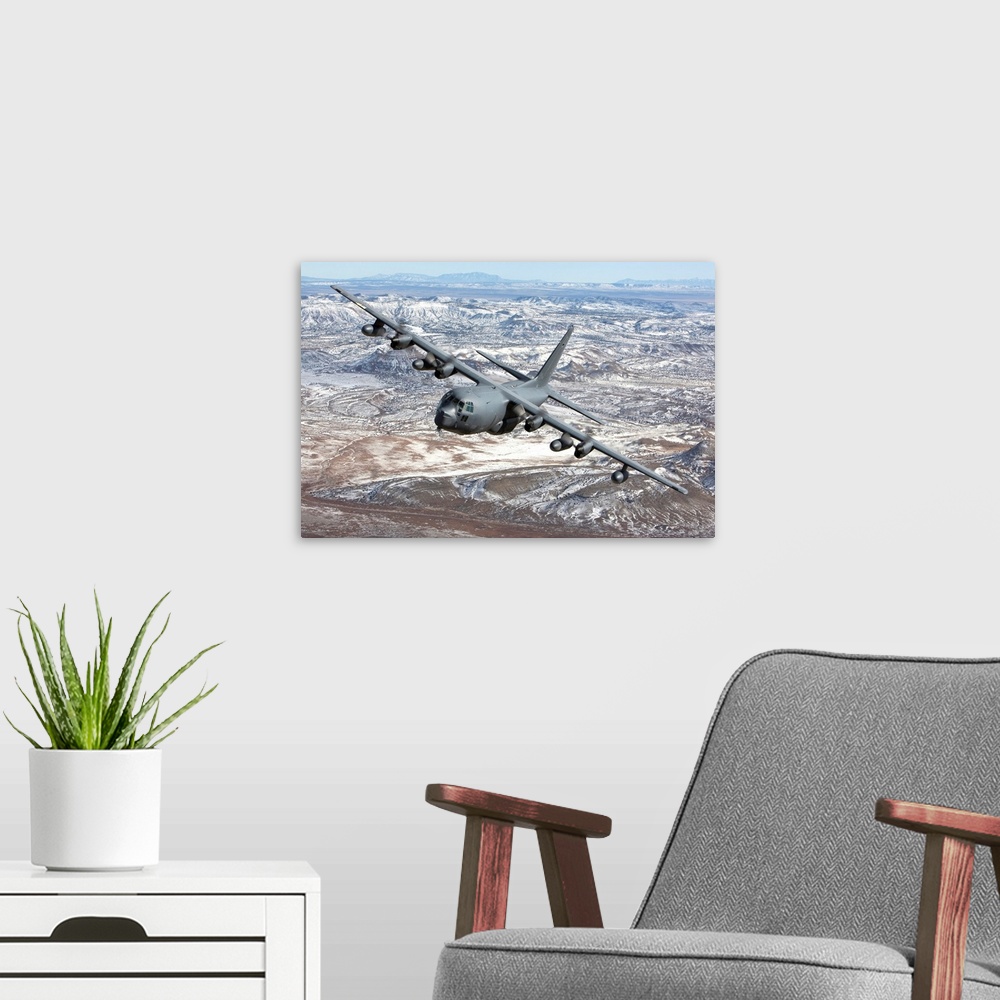 A modern room featuring An MC-130 from the 550th Special Operations Squadron manuevers during a training mission out of K...