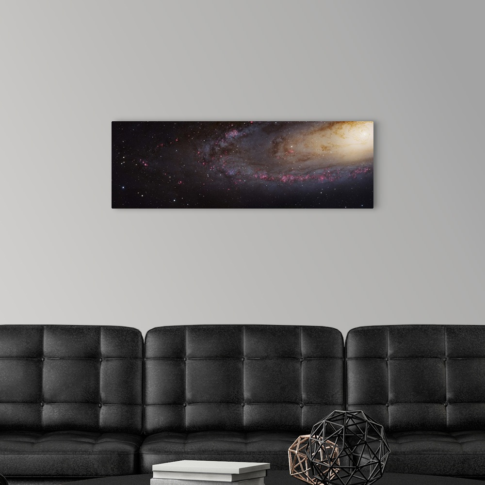 A modern room featuring M31 Andromeda Galaxy Mosaic. This mosaic covers 1/3 of the star forming disk of the Andromeda Gal...