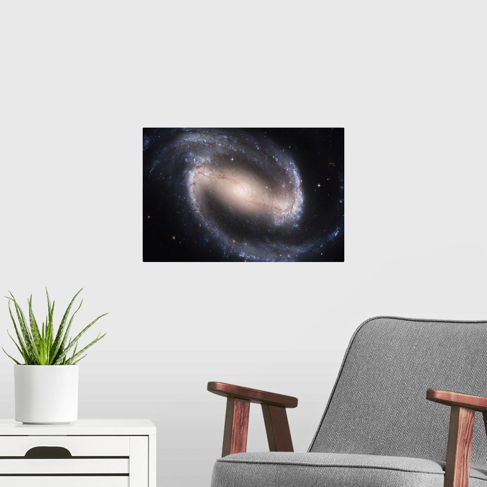 A modern room featuring Barred Spiral Galaxy NGC 1300