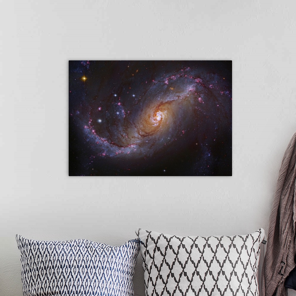A bohemian room featuring NGC 1672 is a prototypical barred spiral galaxy in the constellation Dorado, and differs from nor...